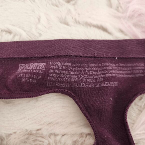 NWT VS PINK Marron Tanga: XS CHILLIEST WRAPPER! NWT - Picture 3 of 3